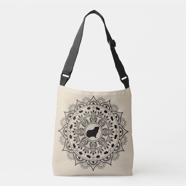 Guinea Pig Mandala Art Crossbody Bag (Front)