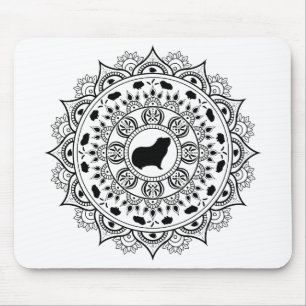 Guinea Pig Mandala Art Mouse Mat