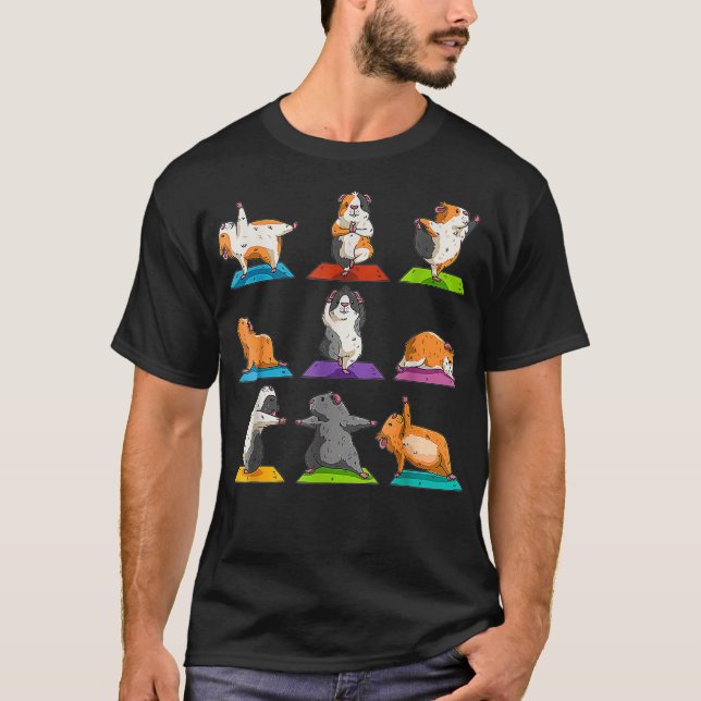 Guinea Pig  Meditation Zen Fitness Yoga Guinea Pig T-Shirt (Front)