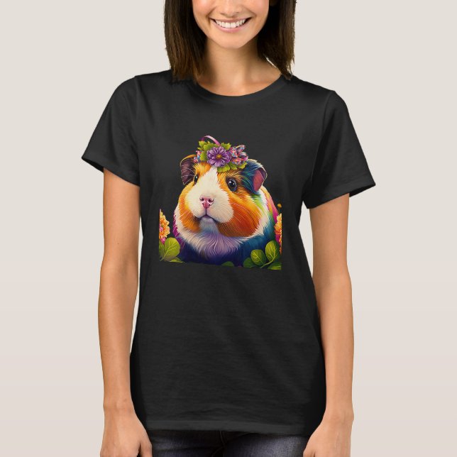 Guinea Pig Mom Dad Funny Piggy Lover Chew Cage 14 T-Shirt (Front)
