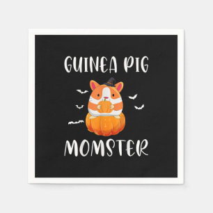 Guinea Pig Momster Pumpkin Monster Funny Halloween Napkin