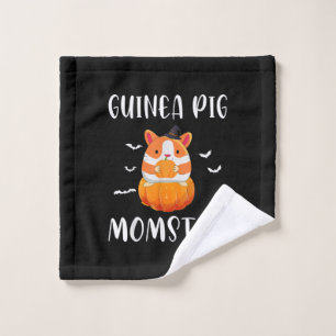 Guinea Pig Momster Pumpkin Monster Funny Halloween Wash Cloth