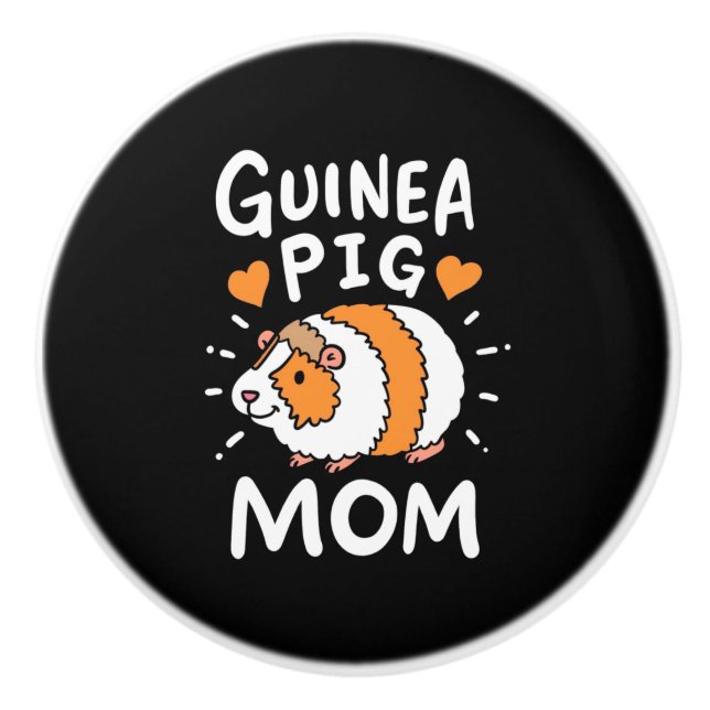 Guinea Pig Mother Ceramic Knob (Front)