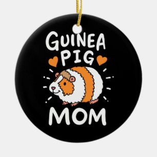 Guinea Pig Mother Ceramic Tree Decoration