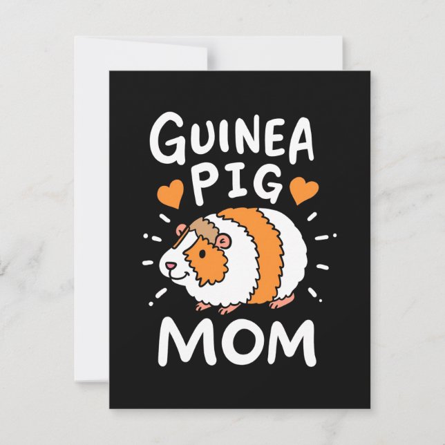 Guinea Pig Mother Thank You Card (Front)