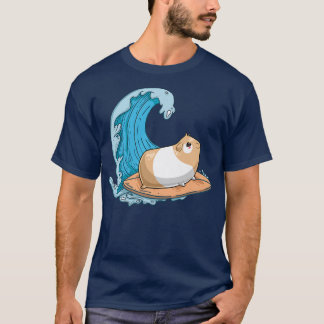 Guinea Pig Mum Dad Funny Piggy Surfing  T-Shirt