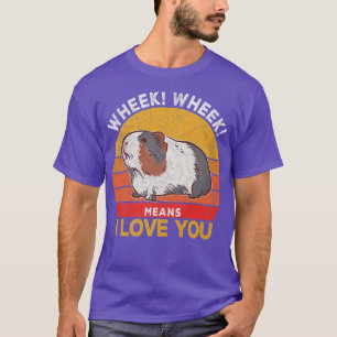 Guinea Pig Mum Dad Guinea Pig Lover Wheek Retro Pr T-Shirt