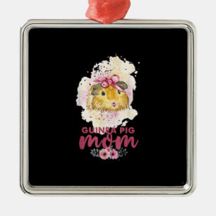 Guinea Pig Mum Floral Mors Day And Christmas Gift Metal Tree Decoration
