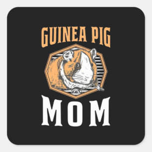 Guinea Pig Mummy Square Sticker
