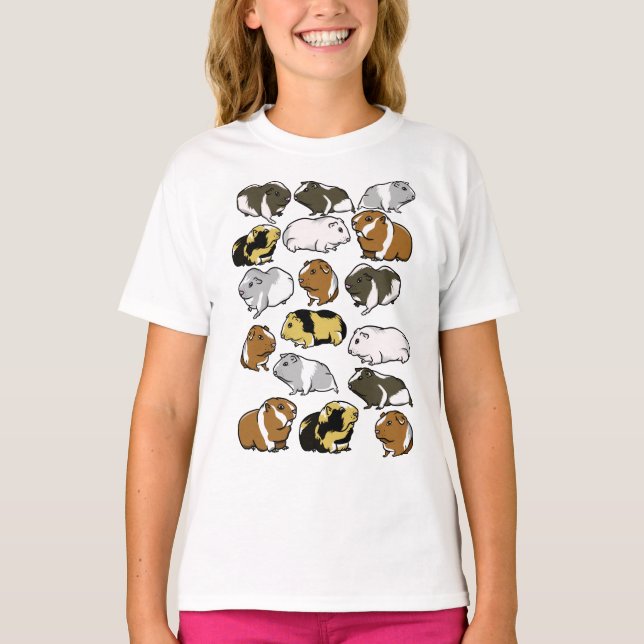 Guinea pig pattern T-Shirt (Front)