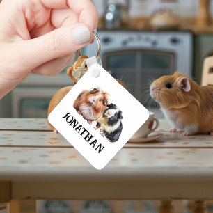 Guinea pig Personalised  Key Ring