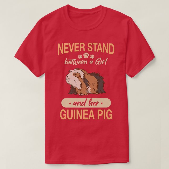 Guinea Pig Pet Peruvian Sheba  T-Shirt (Design Front)