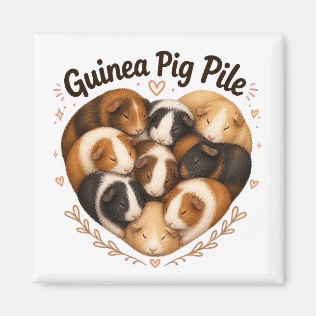 Guinea Pig Pile Magnet (Front)