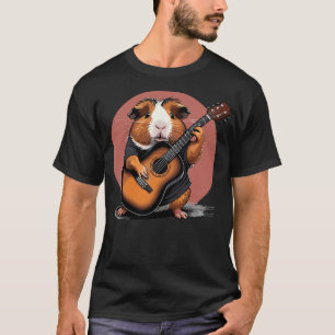 Guinea Pig playing Acoustic Guitar, Guinea Pig Gui T-Shirt
