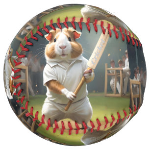 Guinea Pig Playing Cricket, Softball
