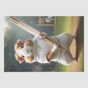 Guinea Pig Playing Cricket,  Tissue Paper