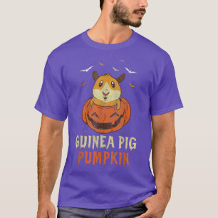 Guinea Pig Pumpkin Halloween Scary Bats Spooky Pum T-Shirt