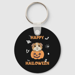 Guinea Pig Pumpkin Sweet Animals Happy Halloween Key Ring