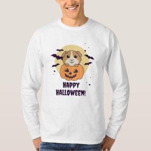 Guinea Pig Pumpkin Sweet Animals Happy Halloween T-Shirt