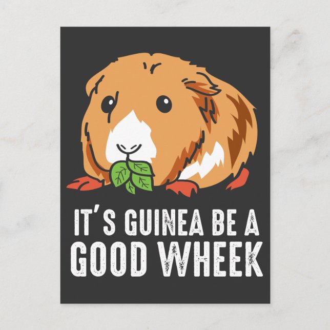 "Guinea Pig Pun Funny Pet Rodent Cavy " Postcard (Front)