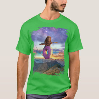Guinea Pig Riding Donut Tightrope Funny Cute T-Shirt