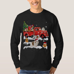 Guinea Pig Riding Red Truck Merry Christmas X-mas  T-Shirt