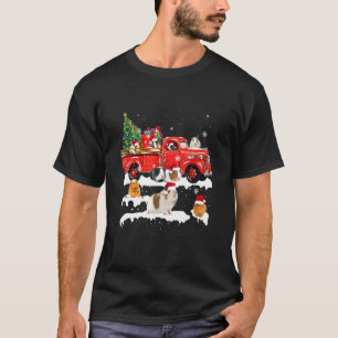 Guinea Pig Riding Red Truck Xmas Merry Christmas T-Shirt