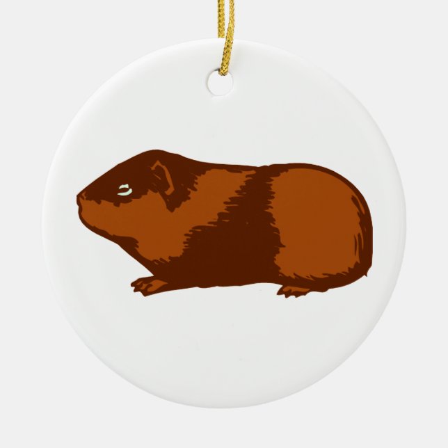 GUINEA PIG ROUND ORNAMENT (Front)