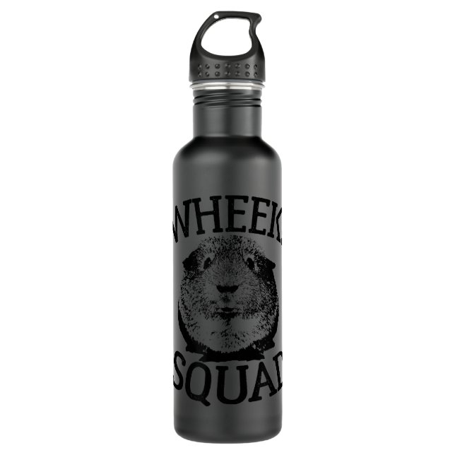 Guinea Pig s Wheek Squad Cute Funny Guinea Pig Shi 710 Ml Water Bottle (Front)