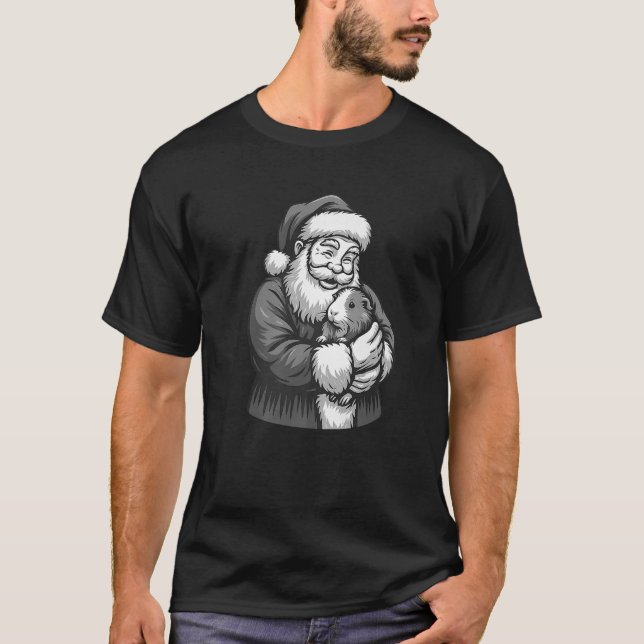 Guinea Pig Santa Claus Christmas Pet Lover Premium T-Shirt (Front)