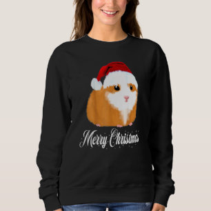 Guinea Pig Santa Hat Christmas Animals  Xmas Pajam Sweatshirt