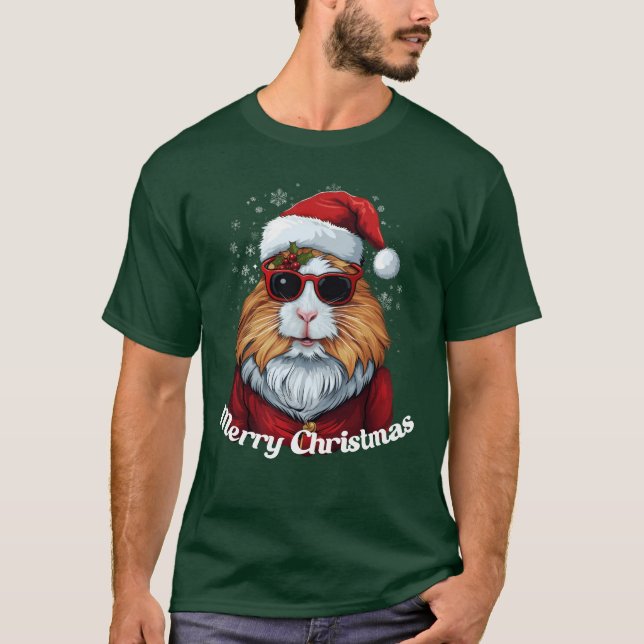 Guinea Pig Santa T-Shirt (Front)