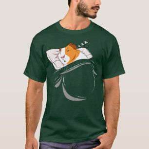 Guinea Pig Sleeping Animal Nap Napping Slumber T-Shirt