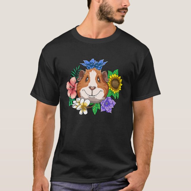 Guinea Pig Smile Flowers Laughter for a Guinea pig T-Shirt (Front)