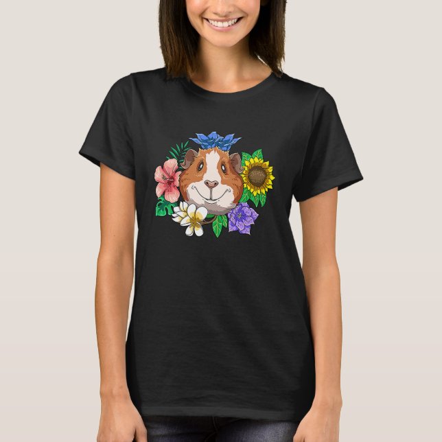 Guinea Pig Smile Flowers Laughter for a Guinea pig T-Shirt (Front)