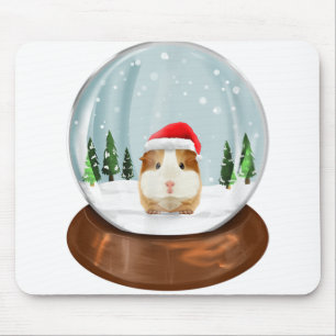 Guinea pig snow globe xmas pjs outfit christmas.pn mouse mat