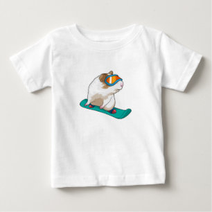 Guinea pig Snowboarder Snowboard Baby T-Shirt