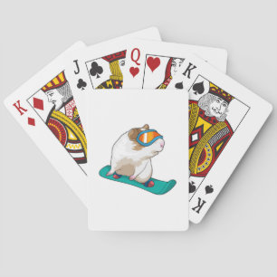 Guinea pig Snowboarder Snowboard Playing Cards