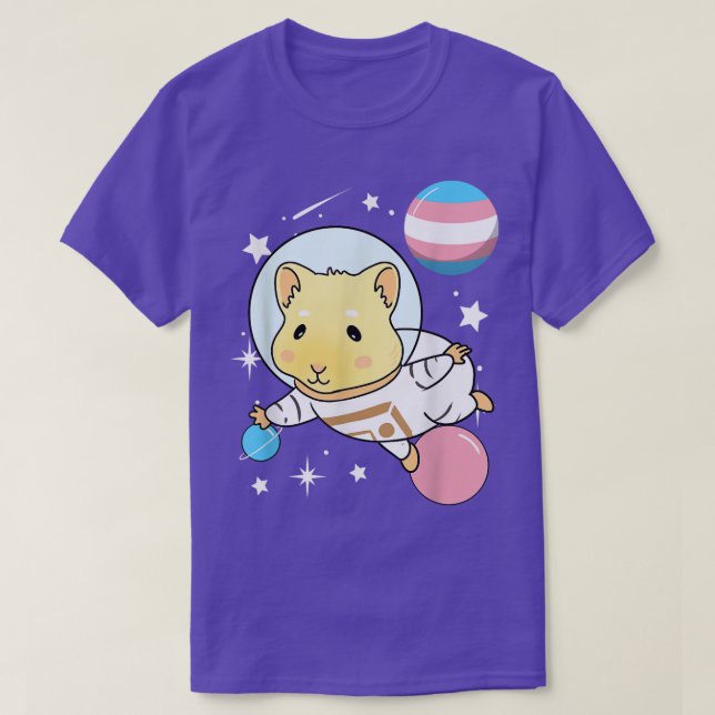 Guinea Pig Space Trans Pride  T-Shirt (Design Front)