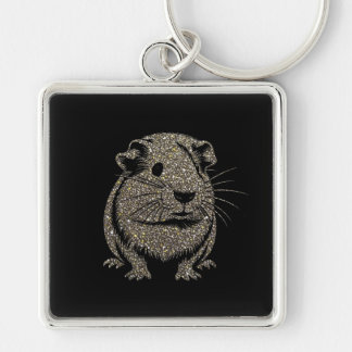 Guinea Pig sparkling Key Ring