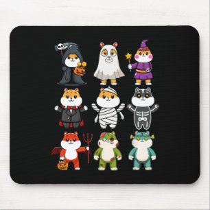 Guinea Pig Spooky Ghost Horror Pumpkin Guinea Pig Mouse Mat
