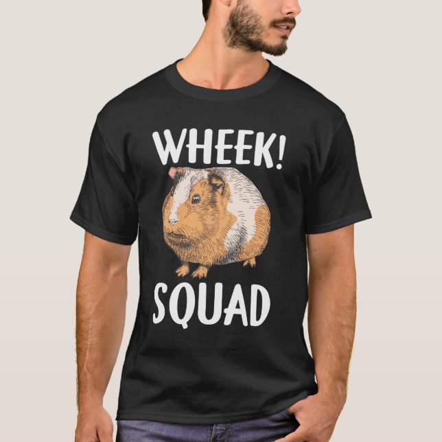 Guinea Pig Squad Funny Wheek Animal T-Shirt (Front)