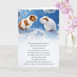 Guinea Pig Sympathy Loss of Pet  Card