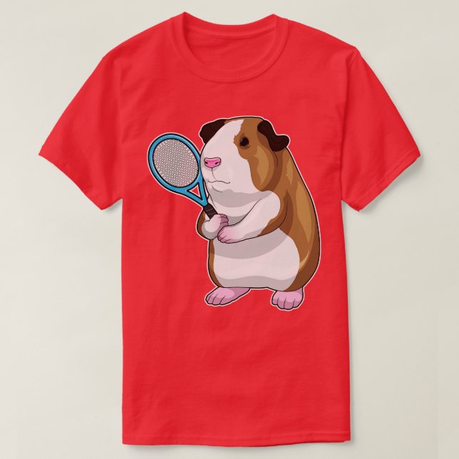 Guinea pig Tennis Tennis racket T-Shirt (Design Front)
