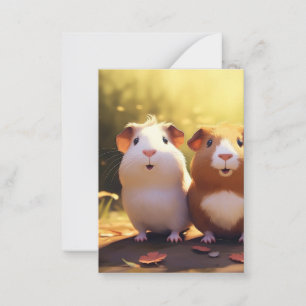 Guinea pig themed design, cute . card