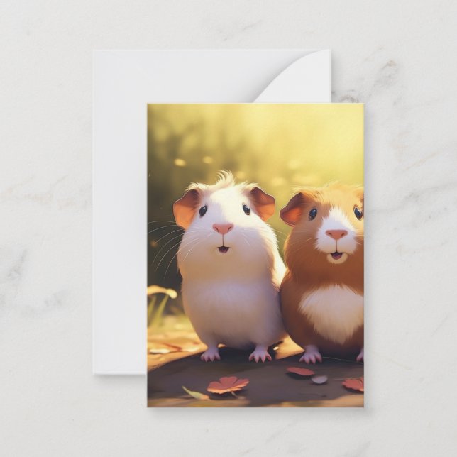 Guinea pig themed design, cute . card (Front)