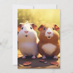 Guinea pig themed design, cute . invitation