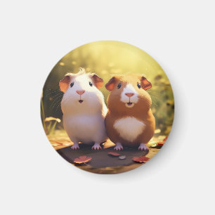 Guinea pig themed magnet, cute . magnet