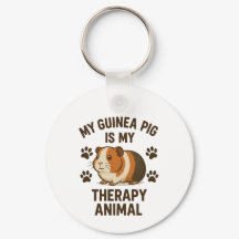 Guinea Pig Therapy Animal Keychain