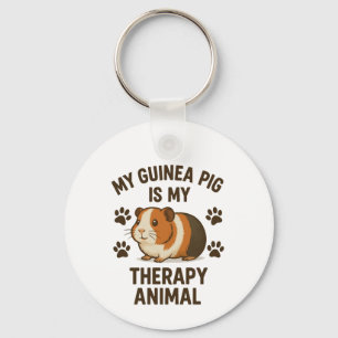 Guinea Pig Therapy Animal Keychain